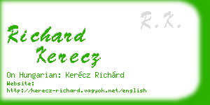 richard kerecz business card